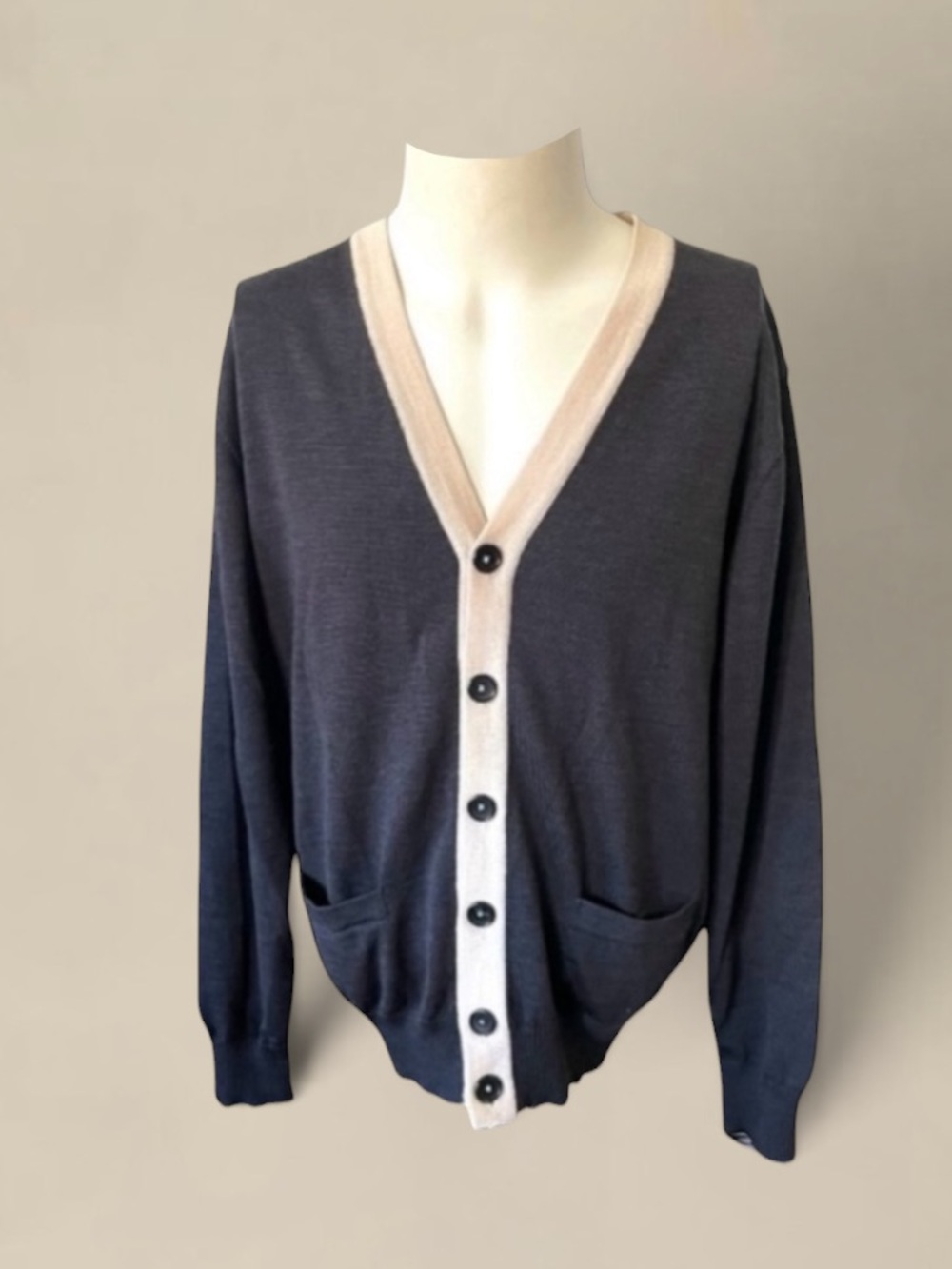THOMAS PINK LONDON CARDIGAN WOOL BUTTON FRONT SWEATER SIZE LARGE